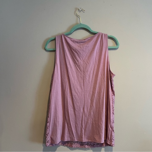 Ann Taylor Factory Pink Lace / Crochet Tank Top Size L - Picture 6 of 6